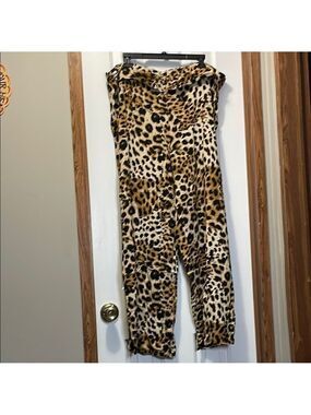 Lili Sport Animal Print Wide Leg Pants 3X
